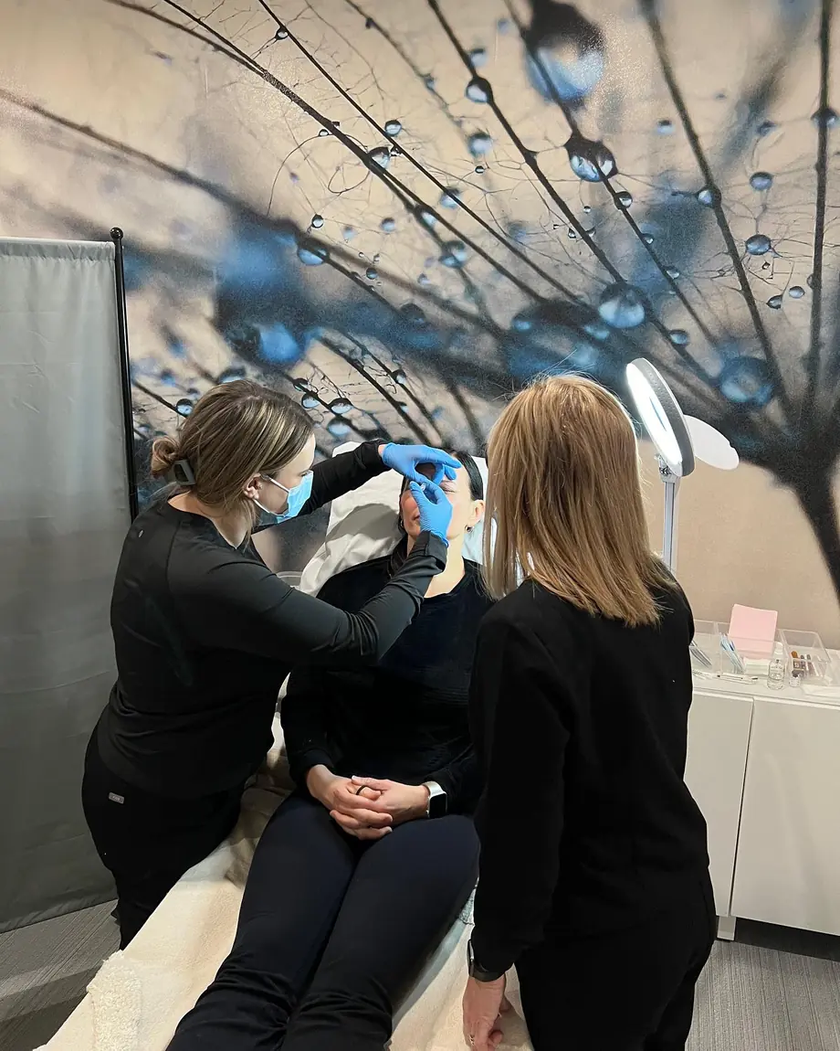 Hands-on cosmetic injection training session